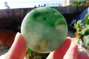 Natural Jade Rough Jadeite Raw (41g,5.6X5.6X0.5cm)