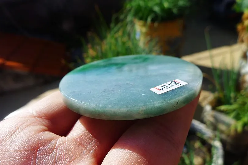 Natural Jade Rough Jadeite Raw (41g,5.6X5.6X0.5cm)