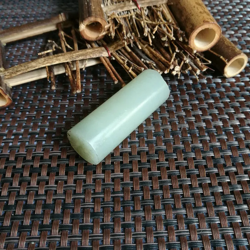 Natural Kunlun Jade Rough Nephrite Raw (43g,5X1.9cm)