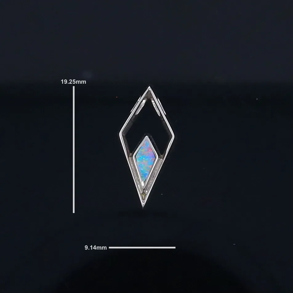 Opal Pendant Diamond Inlaid Design