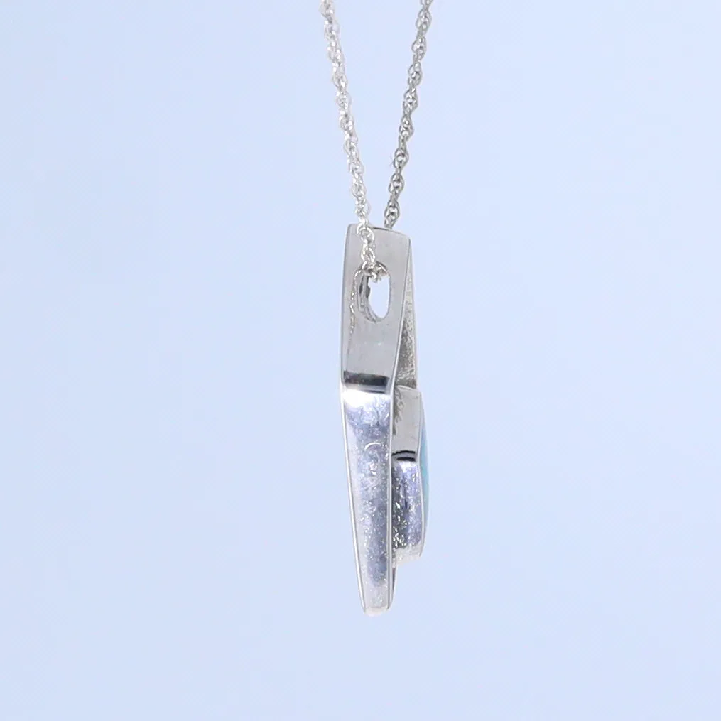 Opal Pendant Diamond Inlaid Design