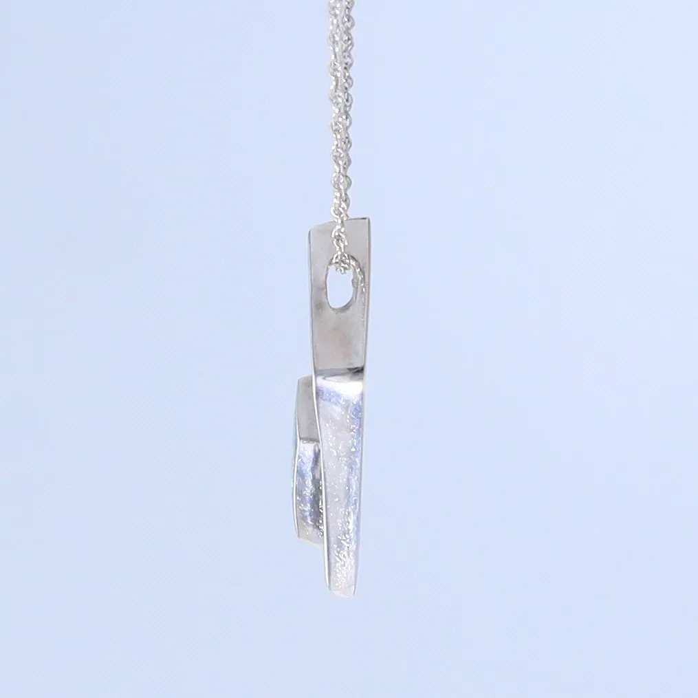 Opal Pendant Diamond Inlaid Design