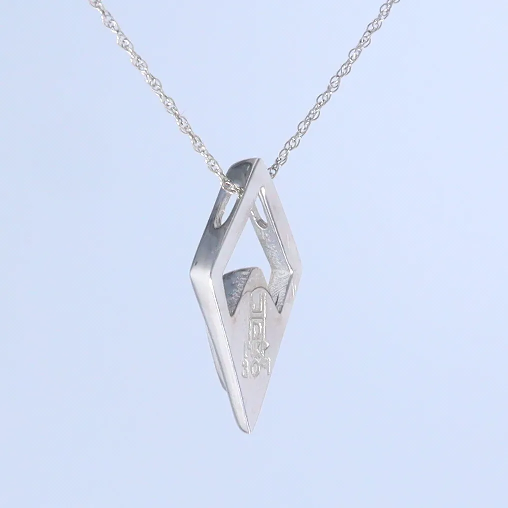 Opal Pendant Diamond Inlaid Design