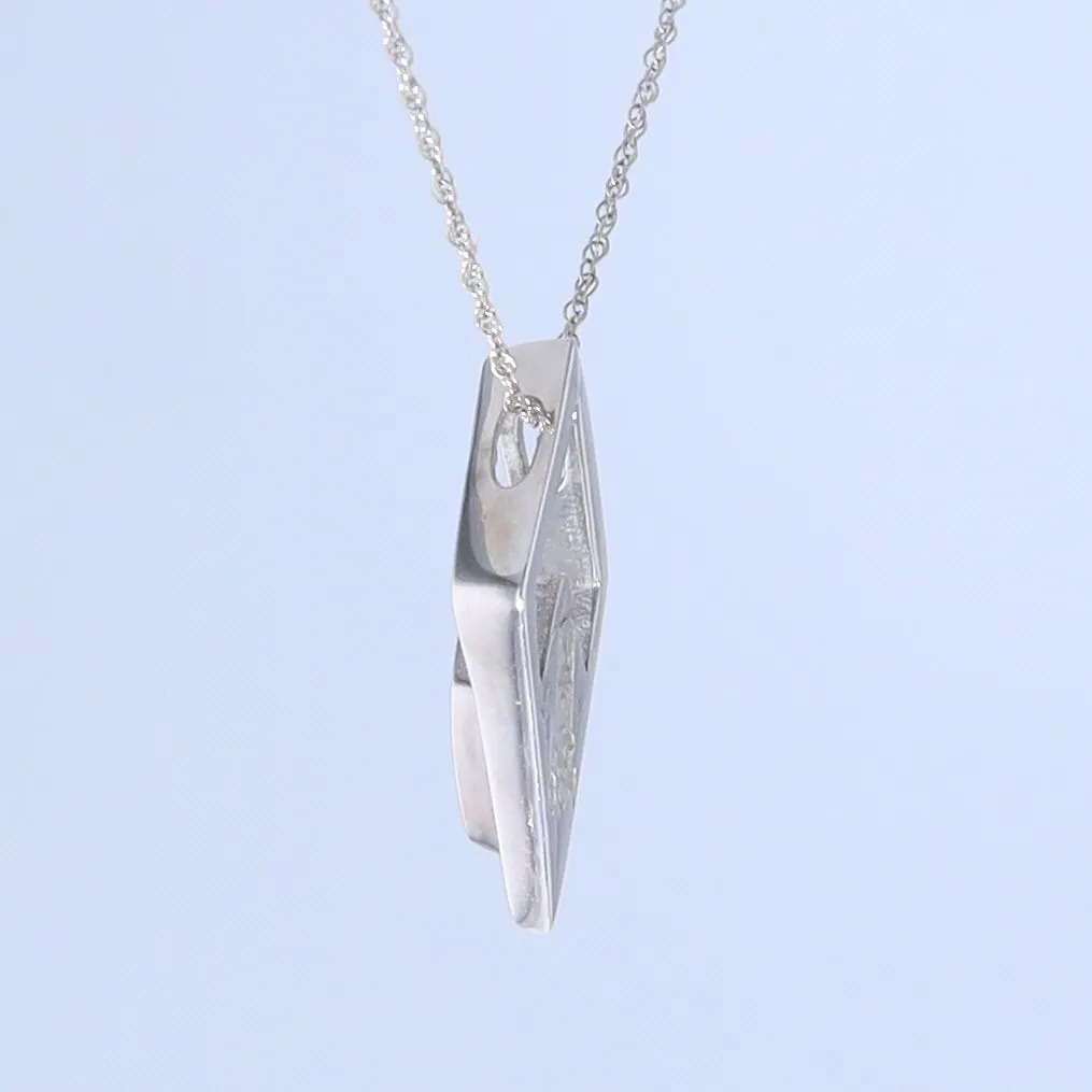 Opal Pendant Diamond Inlaid Design