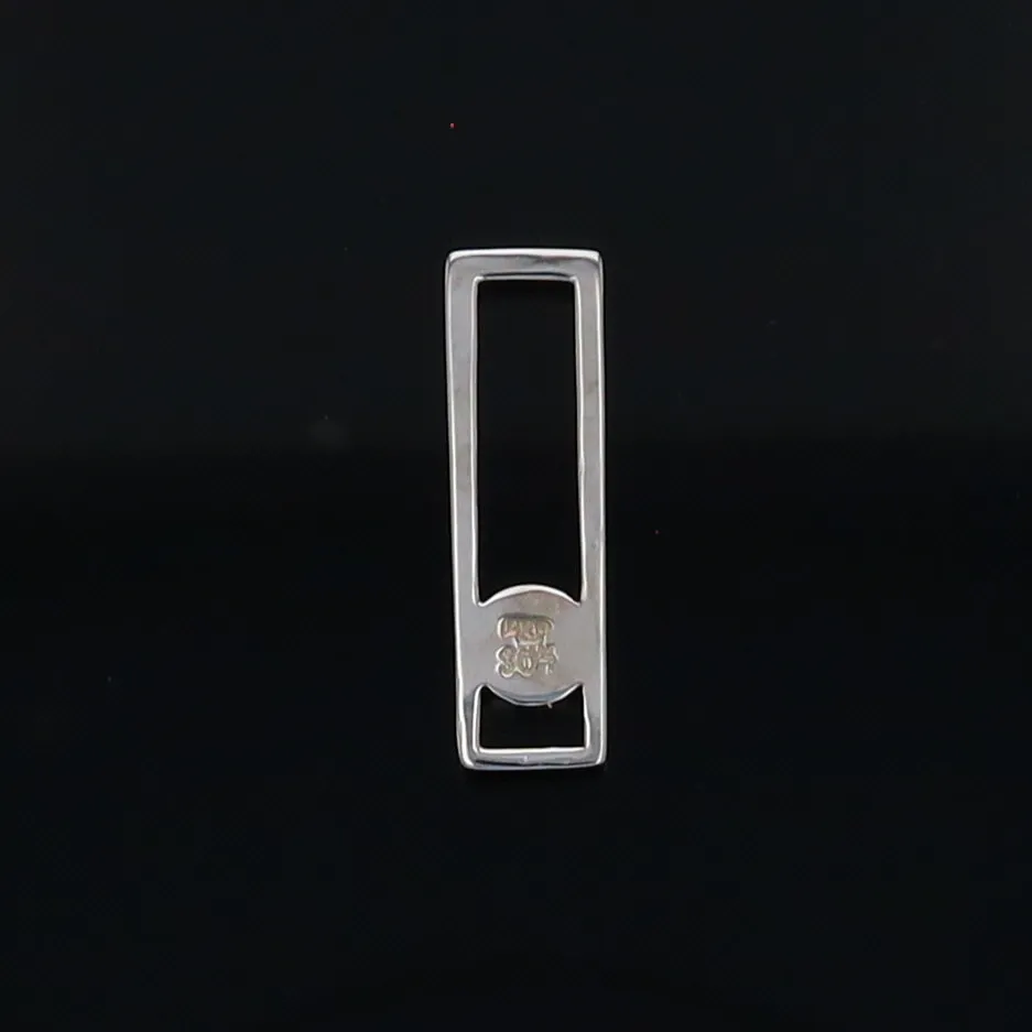 Opal Pendant Round Inlaid Open Rectangle Design