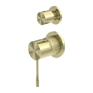 Opal Shower Mixer with Divertor Separate Plate Brushed Gold