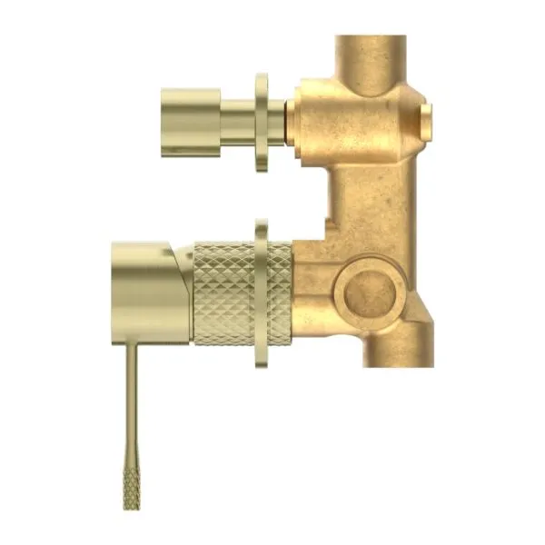 Opal Shower Mixer with Divertor Separate Plate Brushed Gold