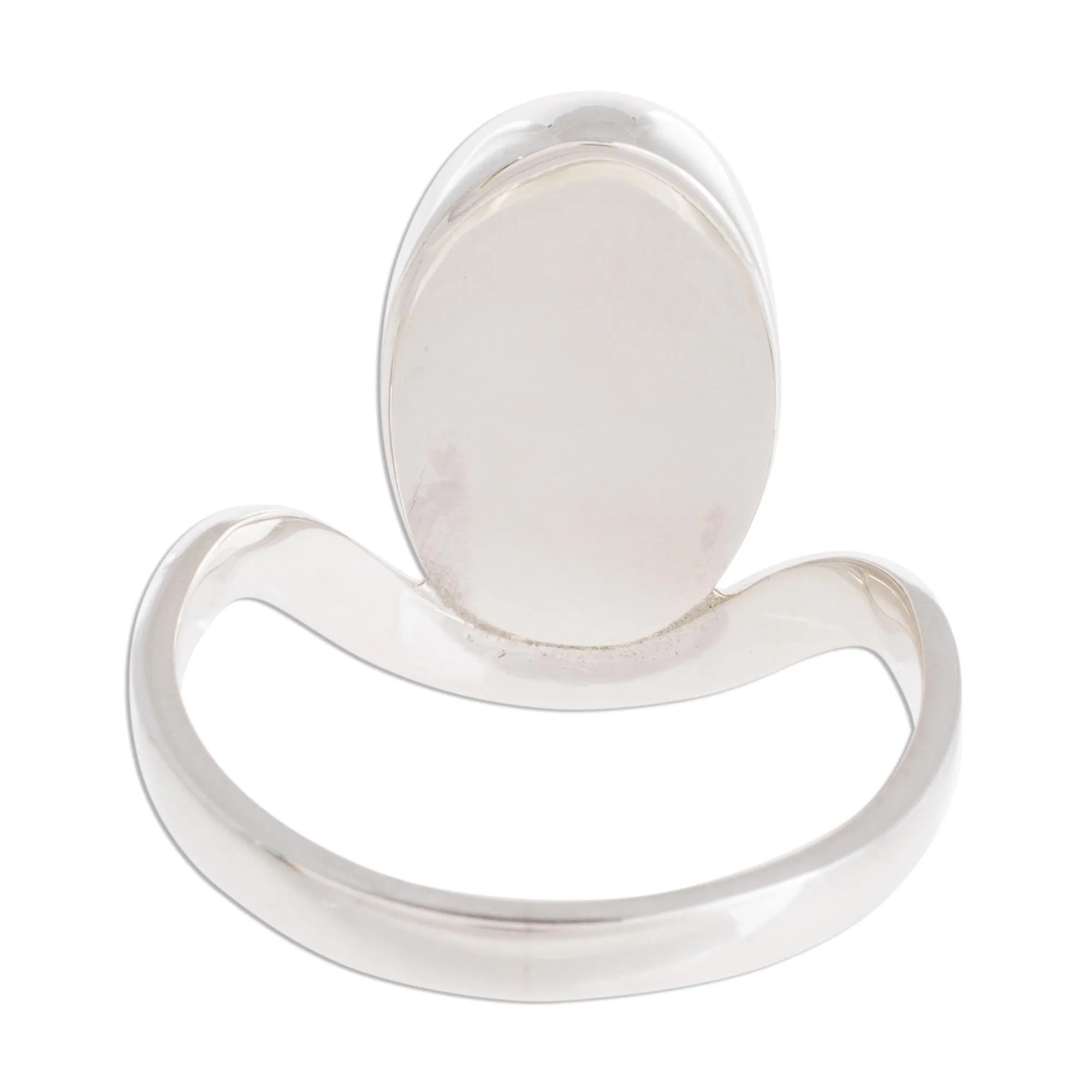 Oval Apple Green Jade Cocktail Ring from Guatemala - Mystery of the Earth | NOVICA