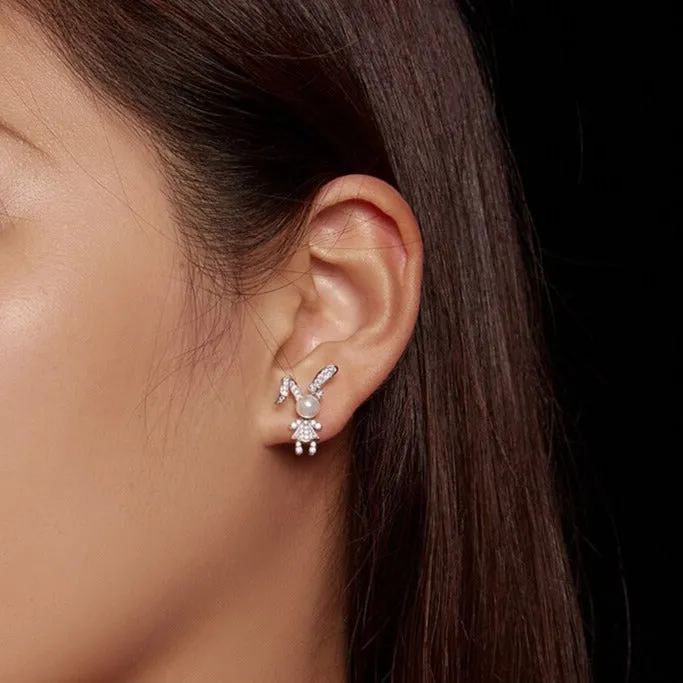 Pearl Rabbit Lady earrings
