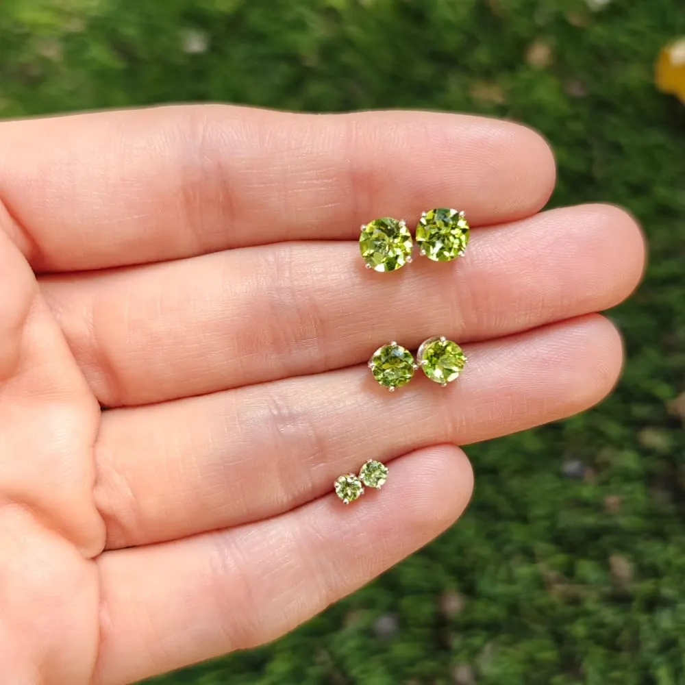 Peridot Stud Earrings