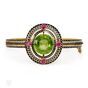 Phillips, London antique gold, enamel, and gemset bracelet