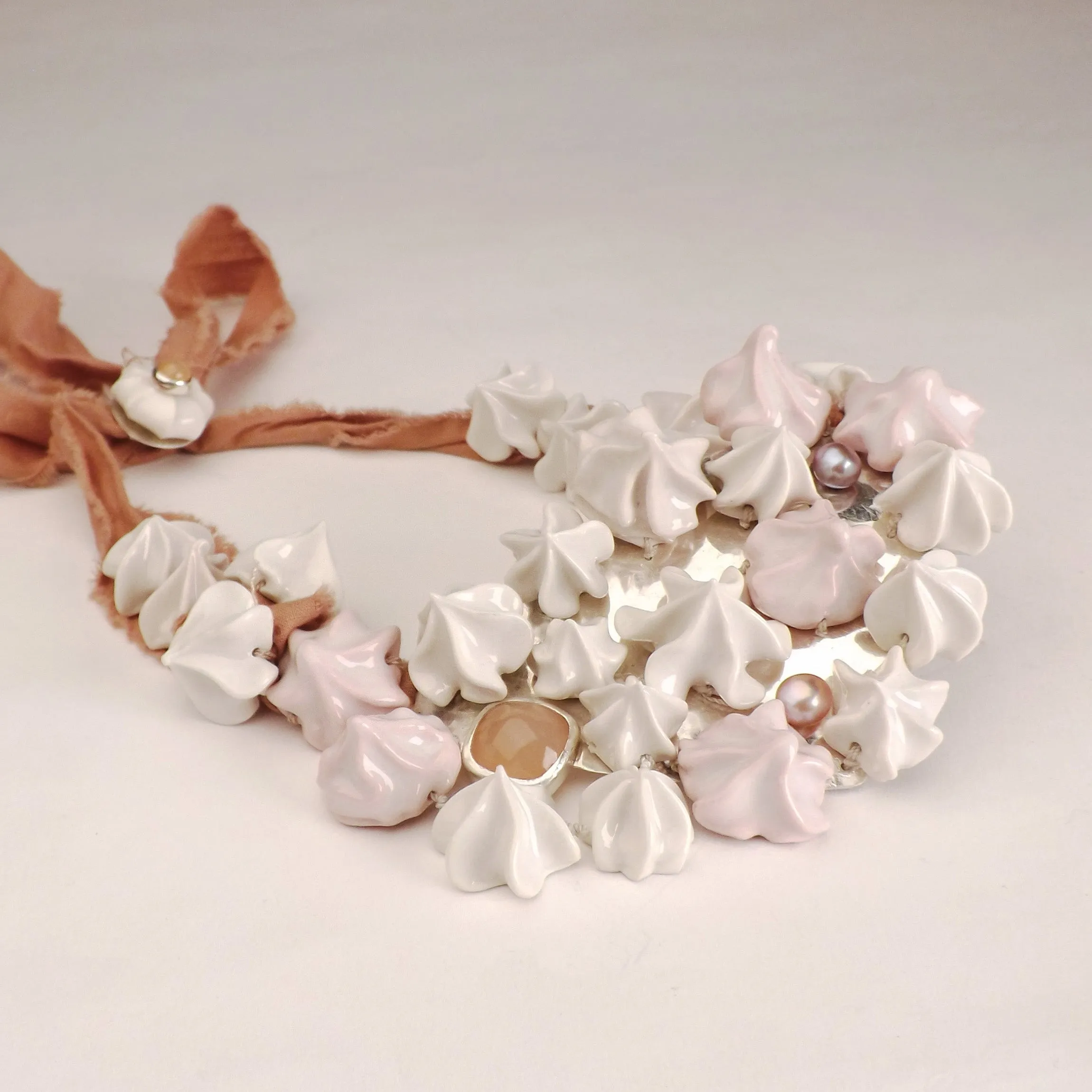 Pile O’ Meringue Ceramic Necklace by Vanessa Shum