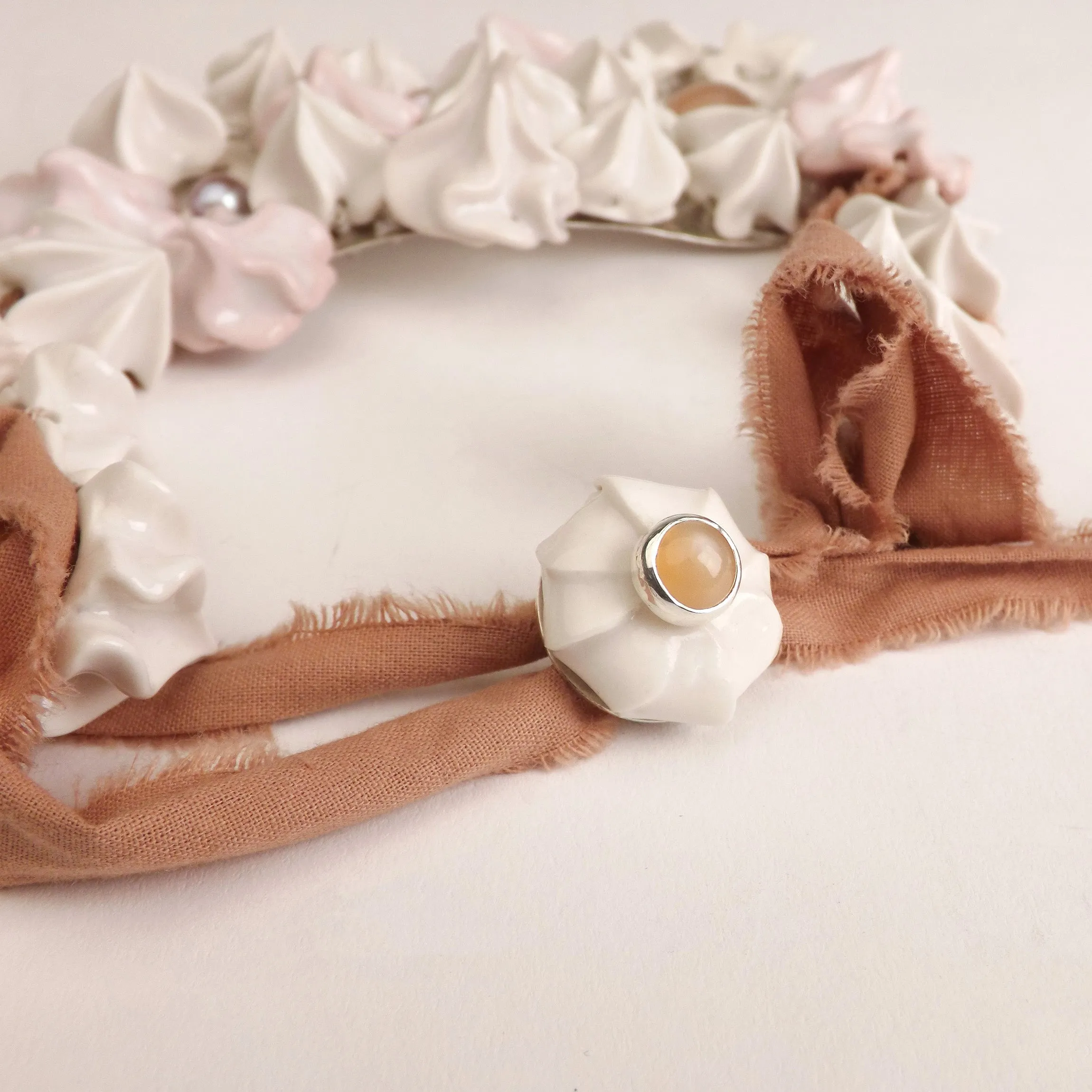 Pile O’ Meringue Ceramic Necklace by Vanessa Shum