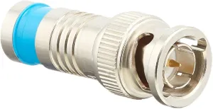 Platinum Tools 18036 BNC RG6Q Compression, Nickel 6/Clamshell, Pack of 6