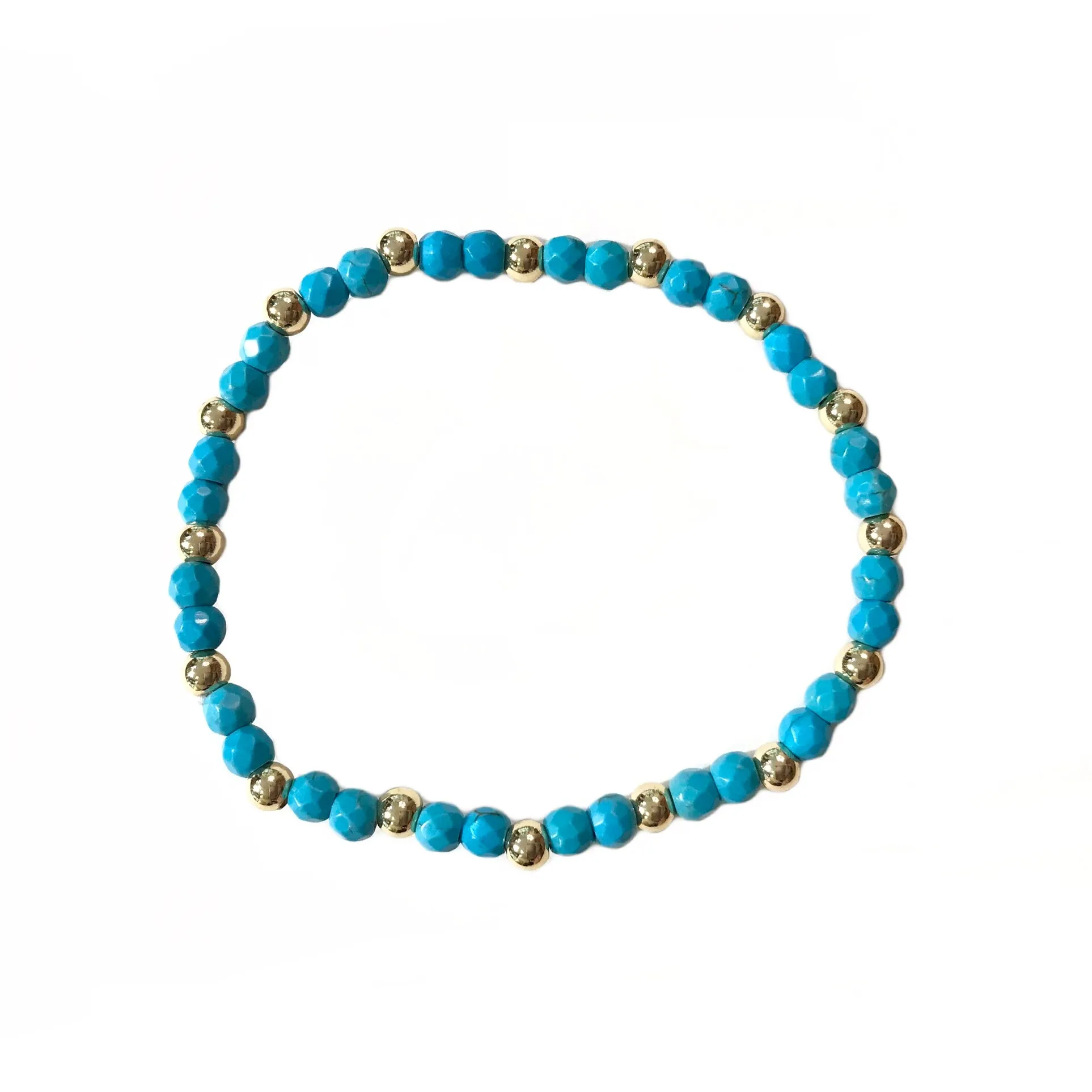 Polly Gemstone Gold Beads Bracelet