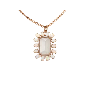 Rainbow Moonstone Pendant Necklace