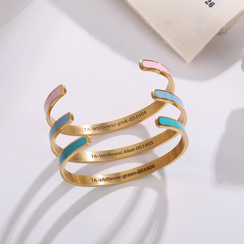Rose gold semicircle bracelet