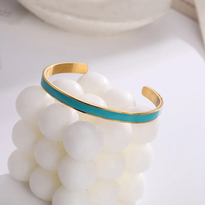 Rose gold semicircle bracelet