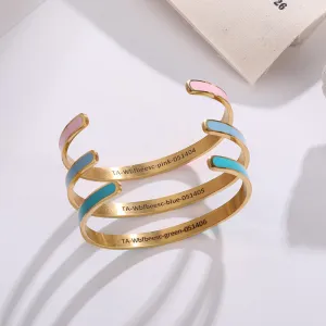 Rose gold semicircle bracelet