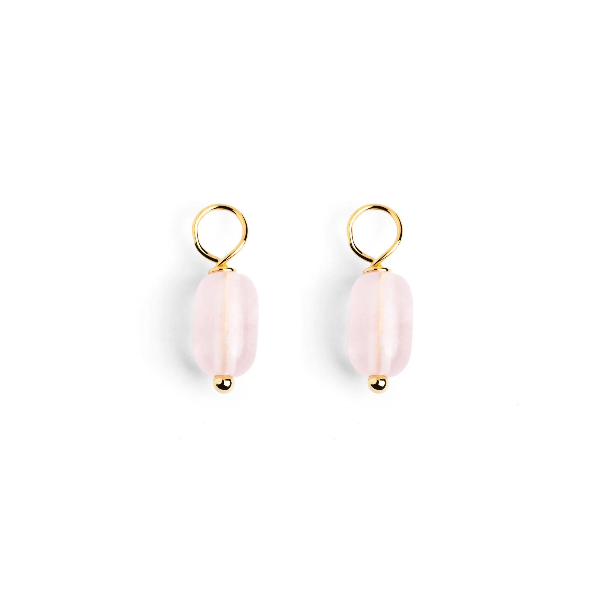 Rose Quartz Gold Charms