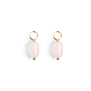 Rose Quartz Gold Charms
