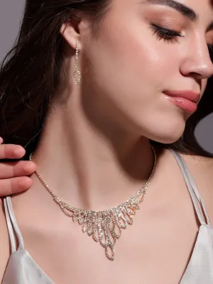 Rubans Aurora's Golden Brilliance Zircon Jewellery Set