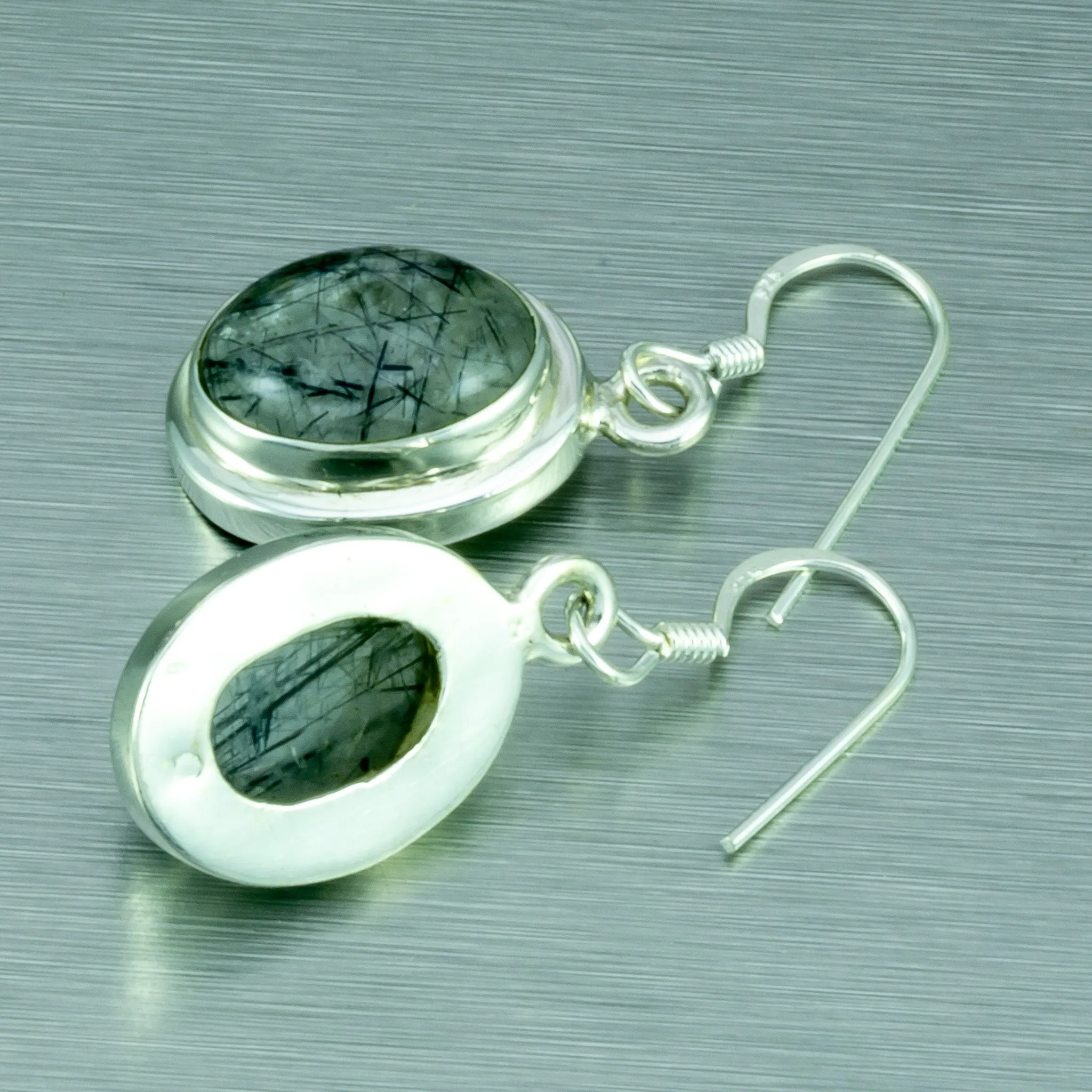 Rutilated quartz earrings