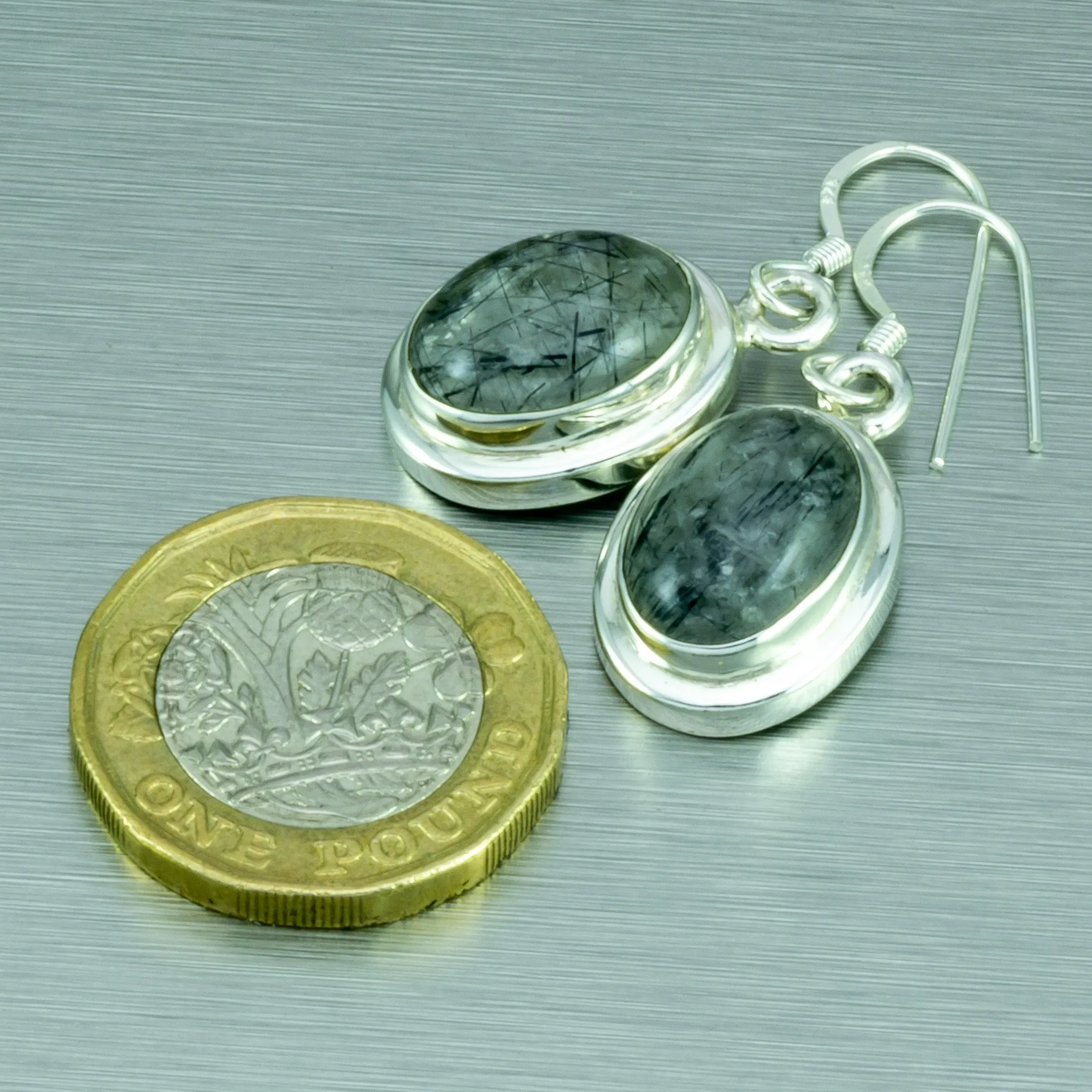 Rutilated quartz earrings