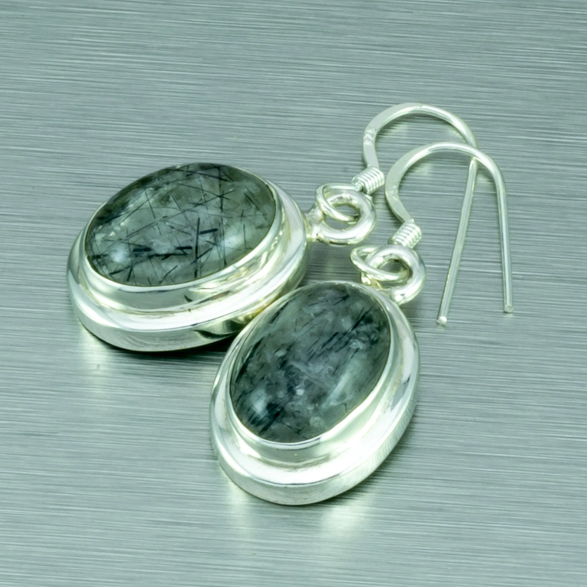 Rutilated quartz earrings