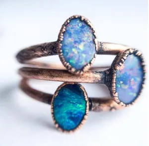 SALE Opal ring | Raw mineral ring