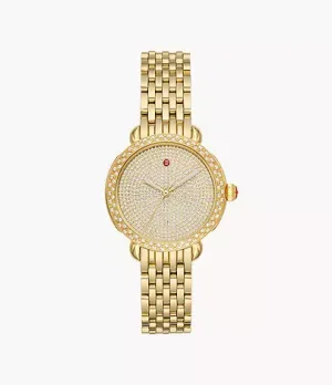 Sidney 18K Gold-Plated Diamond Watch MWW30B000009
