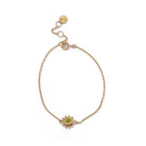 Soleil Bracelet, Peridot, 9kt Yellow Gold