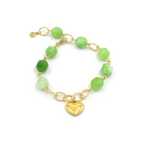 Spectrum Peridot Chalcedony Bracelet (Chain)