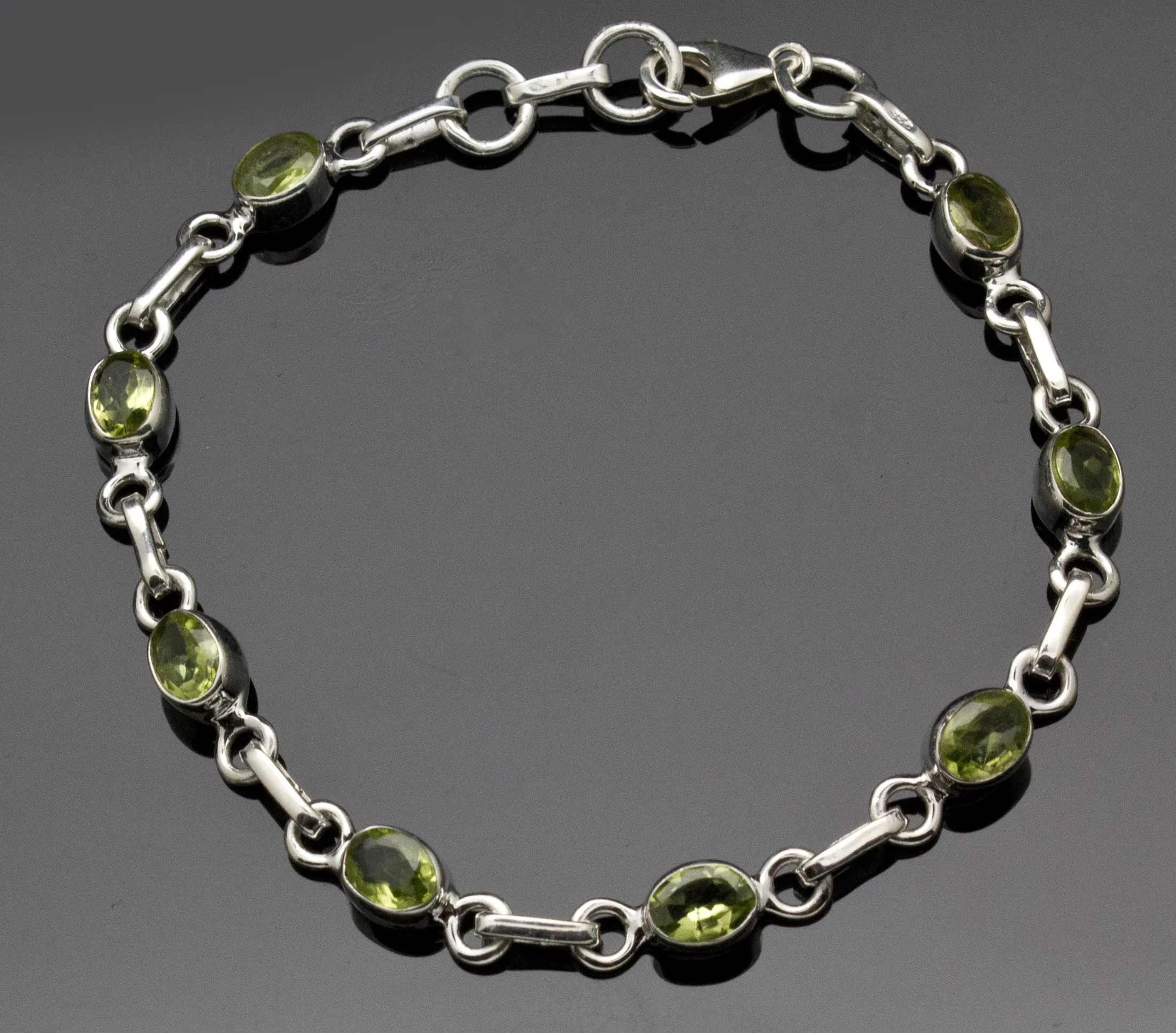 Sterling Silver Peridot Bracelet