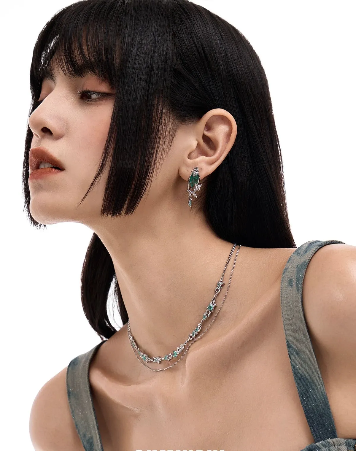 Sumi Musical Note Zircon Necklace