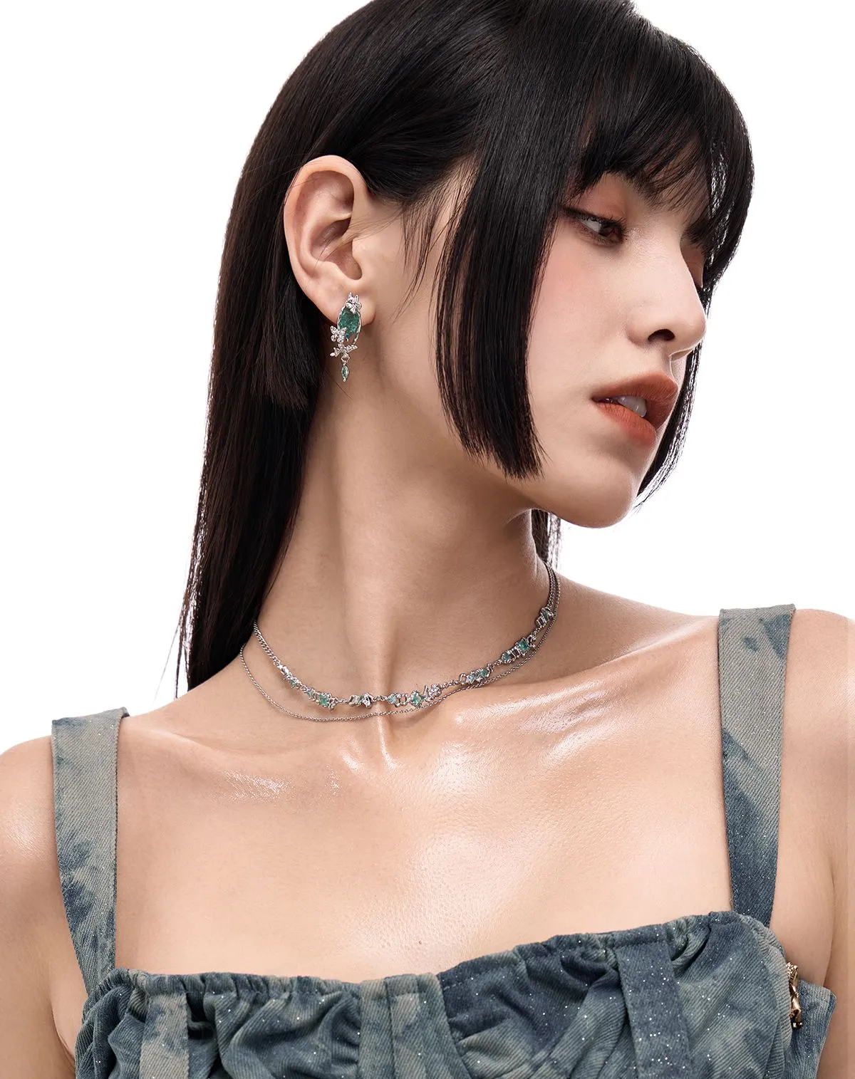 Sumi Musical Note Zircon Necklace