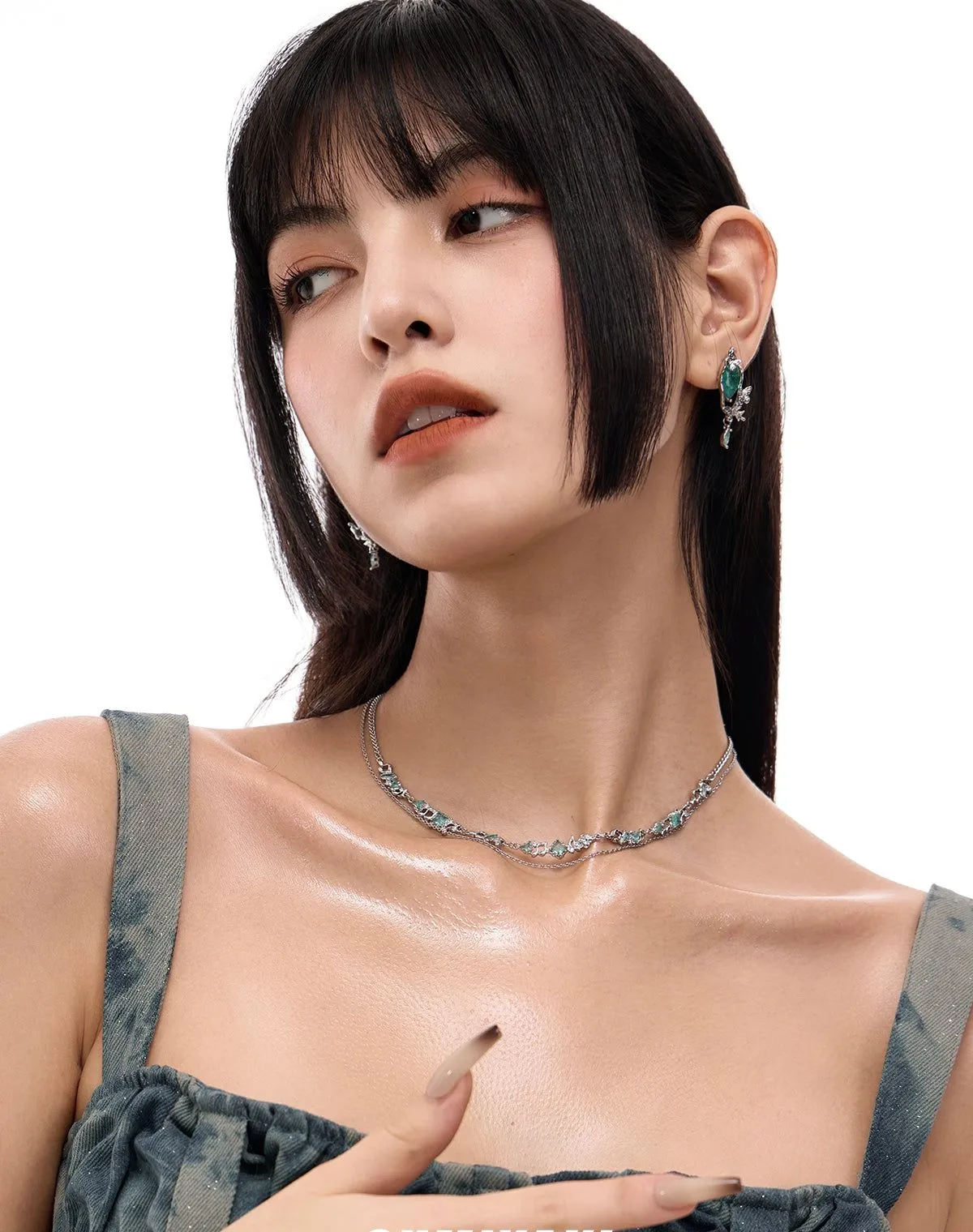 Sumi Musical Note Zircon Necklace