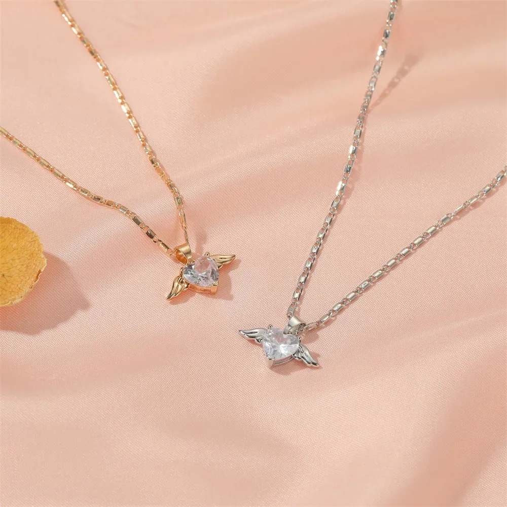 Temperament Love Wing Necklace Female Clavicle Chain