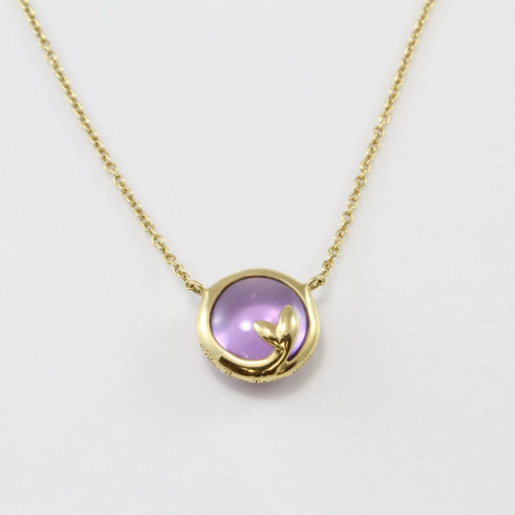 'Tiffany & Co.' Paloma Picasso Olive Leaf Amethyst Necklace | 3.00 ct | 18" |