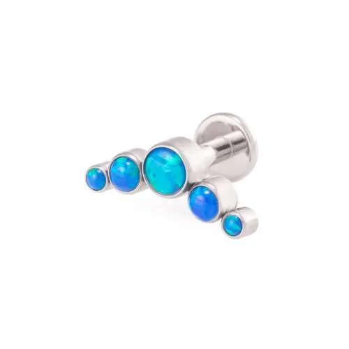 Tilum 18g-16g Internally Threaded Crescent Opal Cluster Top - Price Per 1