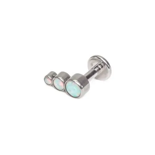 Tilum 18g-16g Internally Threaded Opal Tear Drop Cluster Top - Price Per 1