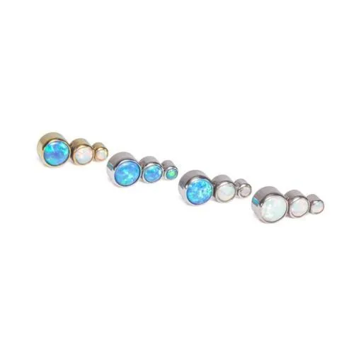 Tilum 18g-16g Internally Threaded Opal Tear Drop Cluster Top - Price Per 1