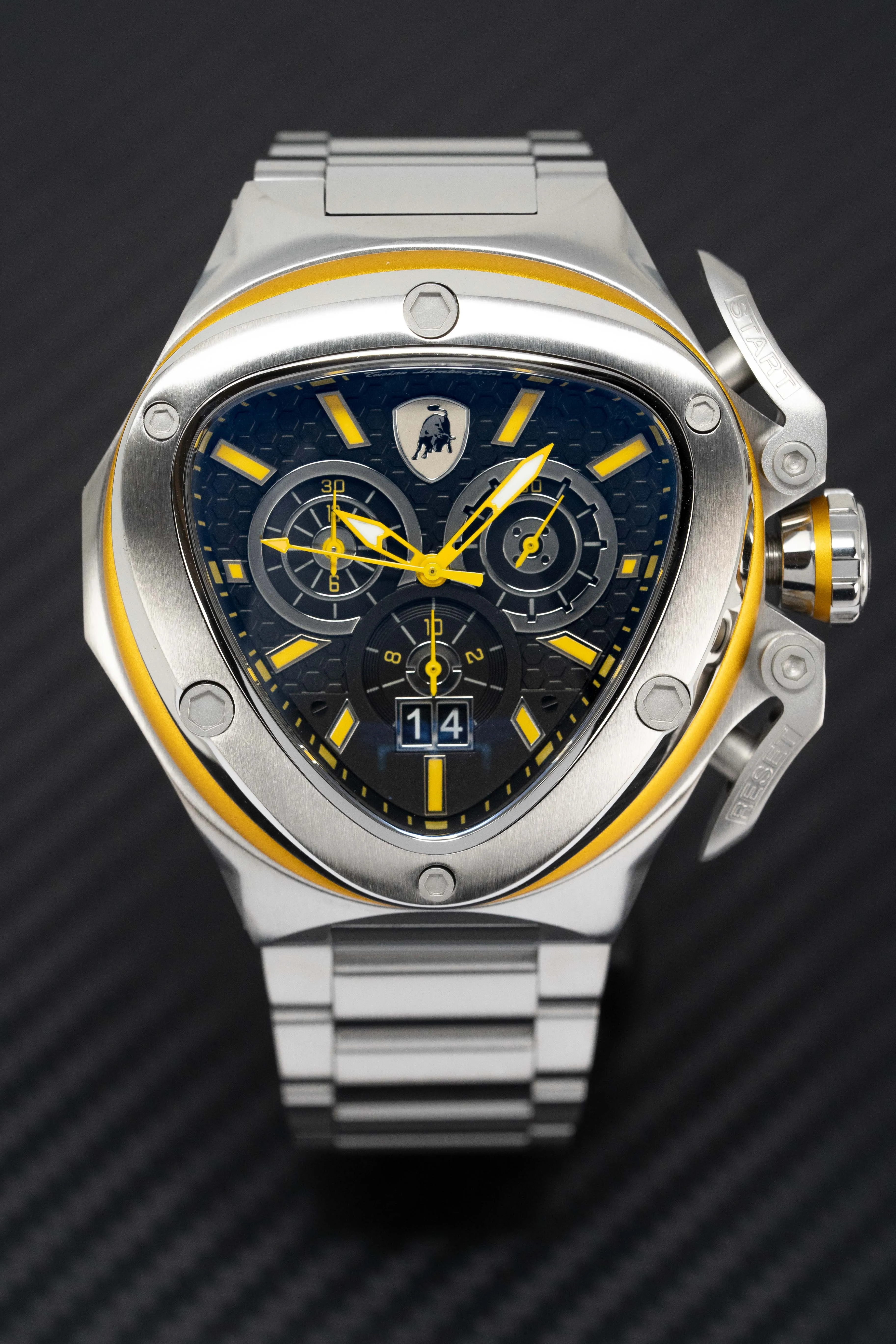 Tonino Lamborghini Spyder X SS Chronograph Date Steel Yellow T9XE-SS-B