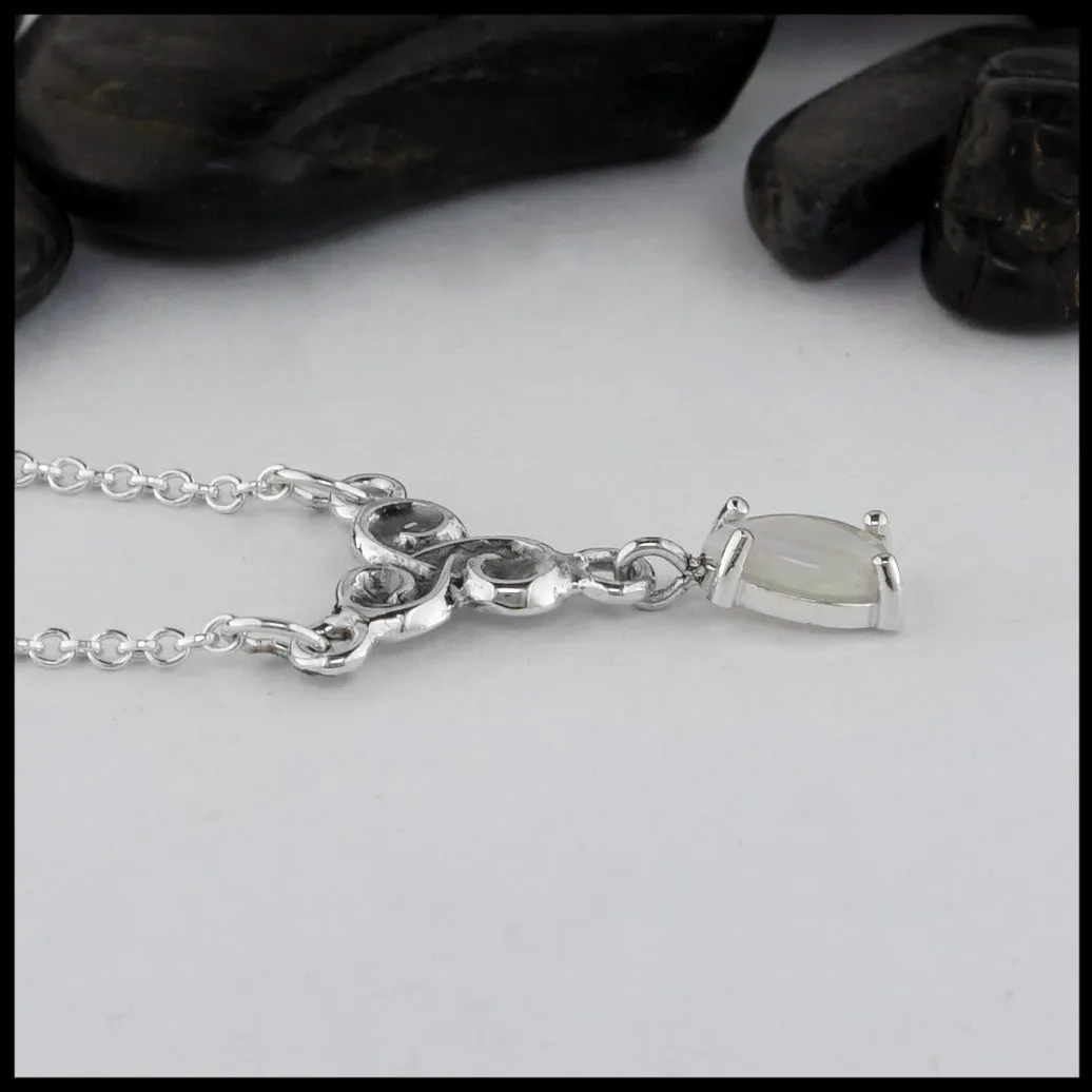 Triskele Pendant with Opal