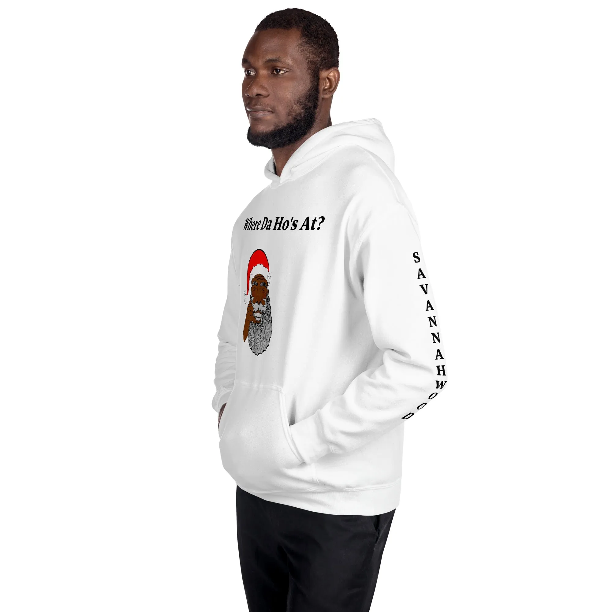 Unisex Hoodie White Mr. Claus Platinum Grillz