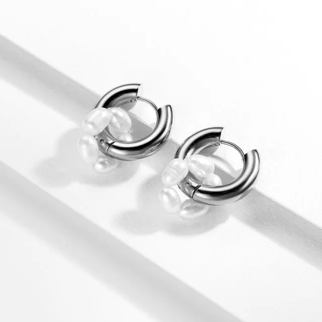 Vintage Circle Geometric Flower Drop Earrings