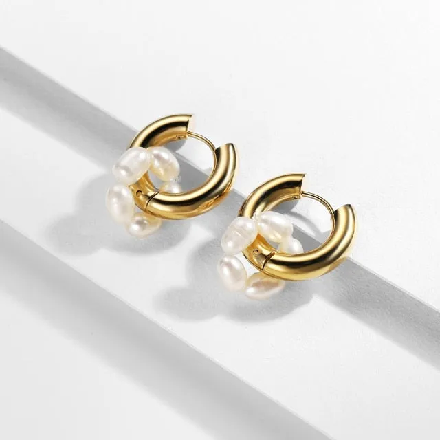 Vintage Circle Geometric Flower Drop Earrings
