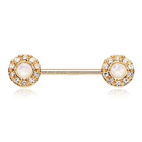 Vintage Gold Opal Nipple Ring
