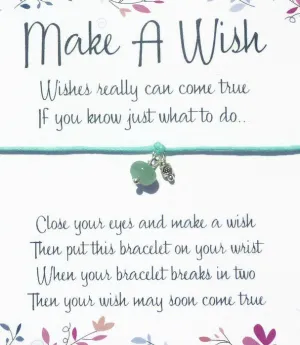 Wish Bracelet - Aquamarine Gemstone. Birthstone.